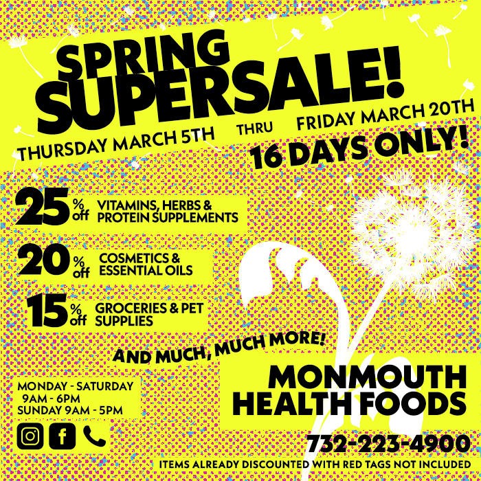 Spring Super Sale Thursday March 5th through Friday March 20th